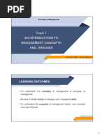 QTHCLC Topic 1 Introduction To Management