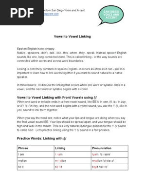 Vowel to Vowel Linking Free Printable Resource (1)