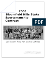2008 Bloomfield Hills Stake Sportsmanship Contract: Last Season's Young Men, Coaches & Officials