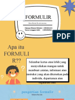 Formulir Mata Kuliah Kesekretariatan