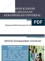 PTM 1 - Sejarah Kewaspadaan Universal