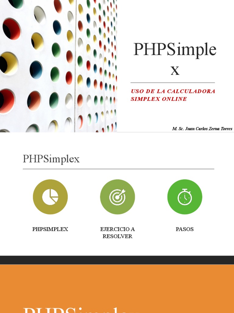 Uso de PHPSimplex para Programación Lineal | PDF | Calculadora ...