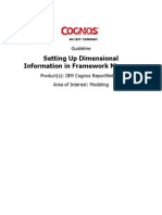 Setting Up Dimensional Information in Framework Manager: Guideline