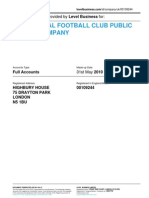 The Arsenal Football Club Public Limited Company: Annual Accounts Provided by Level Business For