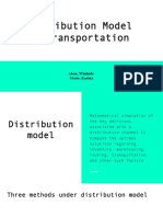1 Distribution Model - Transportation