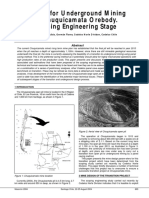 Underground Mining Transition at Chuquicamata Orebody