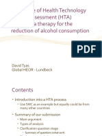 Example of Health Technology Assessment (HTA) of A Therapy For The Reduction of Alcohol Consumption