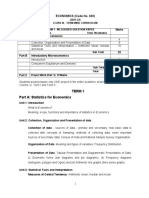 Term 1 Part A: Statistics For Economics