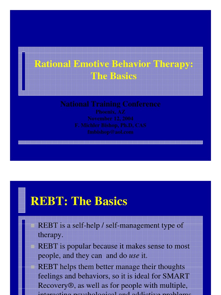 basicsofrebt Rational Emotive Behavior Therapy Clinical Psychology