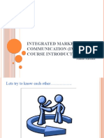 Integrated Marketing Communication (Imc) : Course Introduction