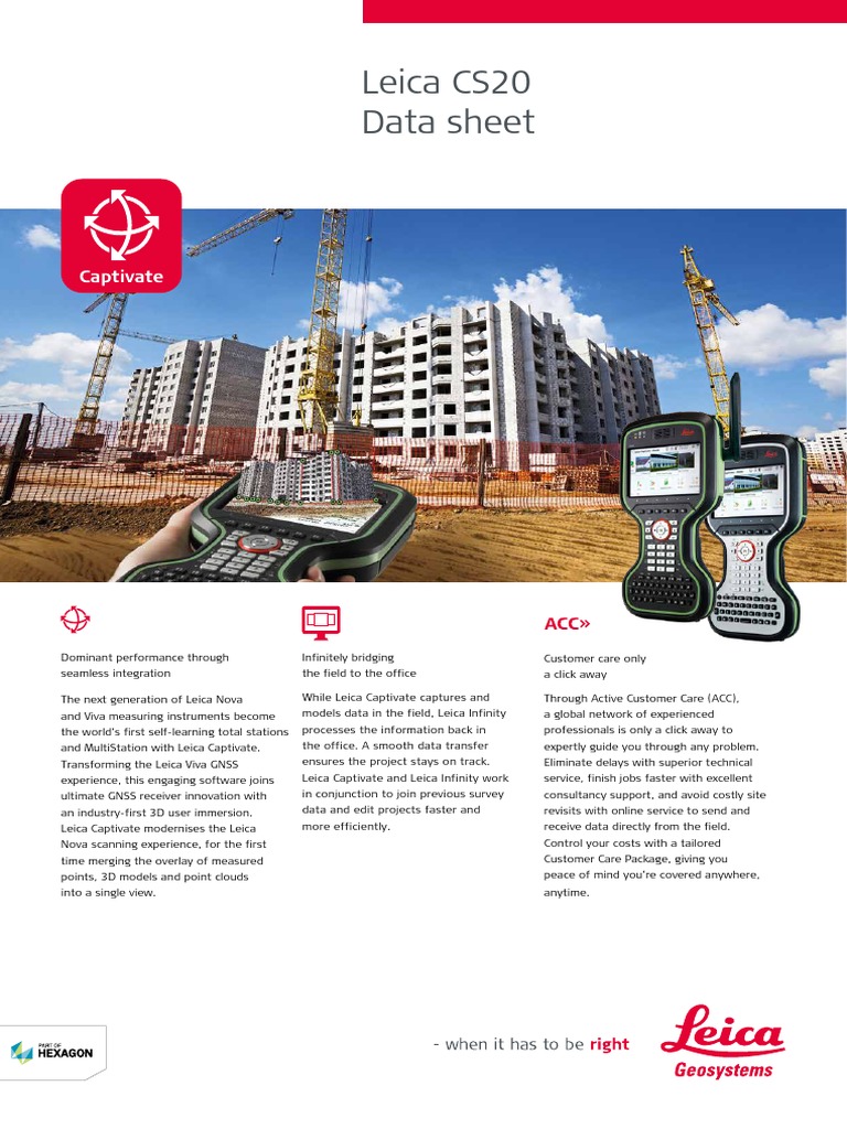 Leica Captivate CS20 DS 1119 en | PDF | Bluetooth | Computing