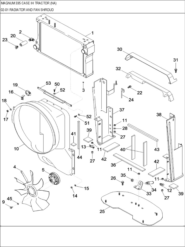 Magnum 335 Tractor Radiator Parts List | PDF | Fuel Injection | Piston