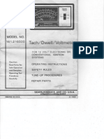 Tach/Dwelllvoltmeter: Operating Instructions S-Afety Rules