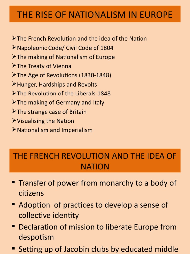 Rise Of Nationalism In Europe