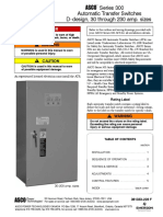 Operator's Manual: An Experienced Licensed Electrician Must Install The ATS