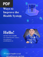 Ways To Improve The Health System