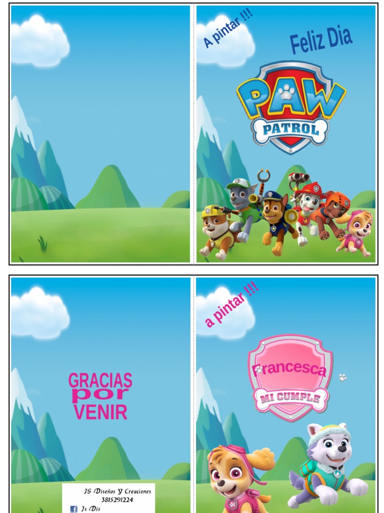 18.libritos para Colorear PAW PATROL | PDF