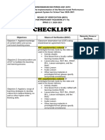 Rpms Checklist