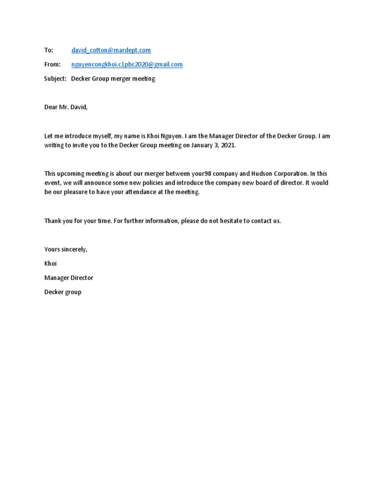 Email Sample | PDF