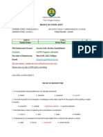 MODULE IN COURSE AUDIT 1.1.1 Question