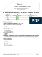 PLANIFICAÇÃO DA DISCIPLINA DE EDUCAÇÃO FÍSICA - 2º CICLO - PDF Download grátis