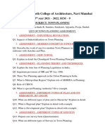 Bharati Vidyapeeth College of Architecture - TOWN PLANNING ASSIGNMENTS