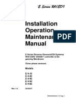 Installation Operation Maintenance Manual: E Series RO/EDI