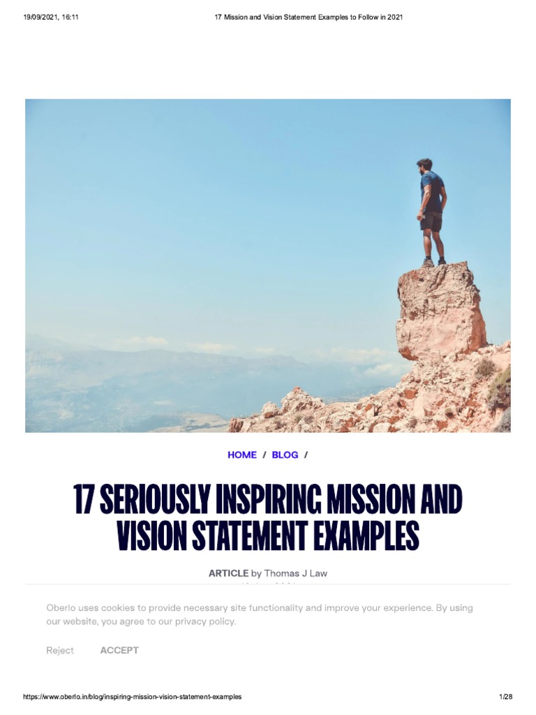 17 Mission and Vision Statement Examples To Follow in 2021 | PDF