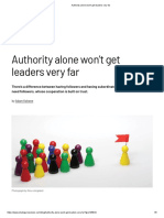 Authority Alone Won't Get Leaders Very Far