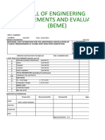 BILL OF ENGINEERING MEASUREMENTS AND EVALUATION