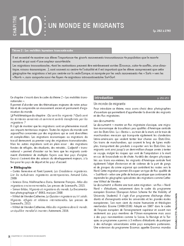 Un Monde De Migrants 4ème Contrôle Corrigé Pdf Un Monde de Migrants | PDF | Migration humaine | Immigration