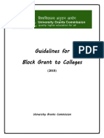 Guidelines For Block Grant To Colleges: University Grants Commission