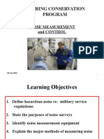 HEARING CONSERVATION PROGRAM: NOISE MEASUREMENT AND CONTROL