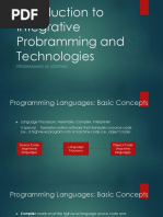 Introduction To Integrative Probramming and Technologies Part 1