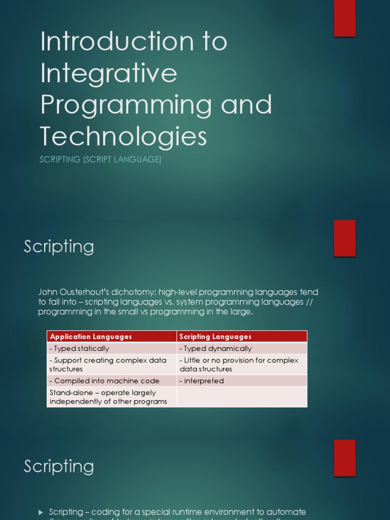 Introduction to integrative programming and technologies part 2 pdf