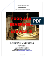 Food and Beverages Service: Learning Materials