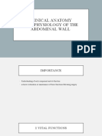 Clinical Anatomy and Physiology of The Abdominal Wall