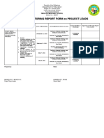 Project Monitoring Form - Project Leads