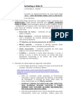 Avaliação de Marketing e Aplicativos II - Manhã