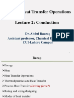 CHE332:Heat Transfer Operations Lecture 2: Conduction