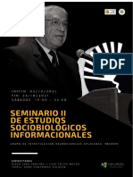 Segundo Seminario de Estudios Sociobiológicos Informacionales