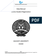 Help Manual Online Student Registration: Assam