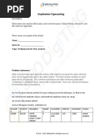 Duplication - Typecasting-Problem Statement