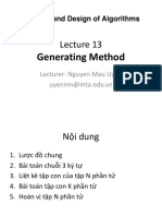 Lecture 13 - Generating Method