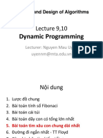 Lecture 10 - Dynamic Programming - Part 2