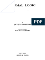 Maritain, Jacques - Formal Logic