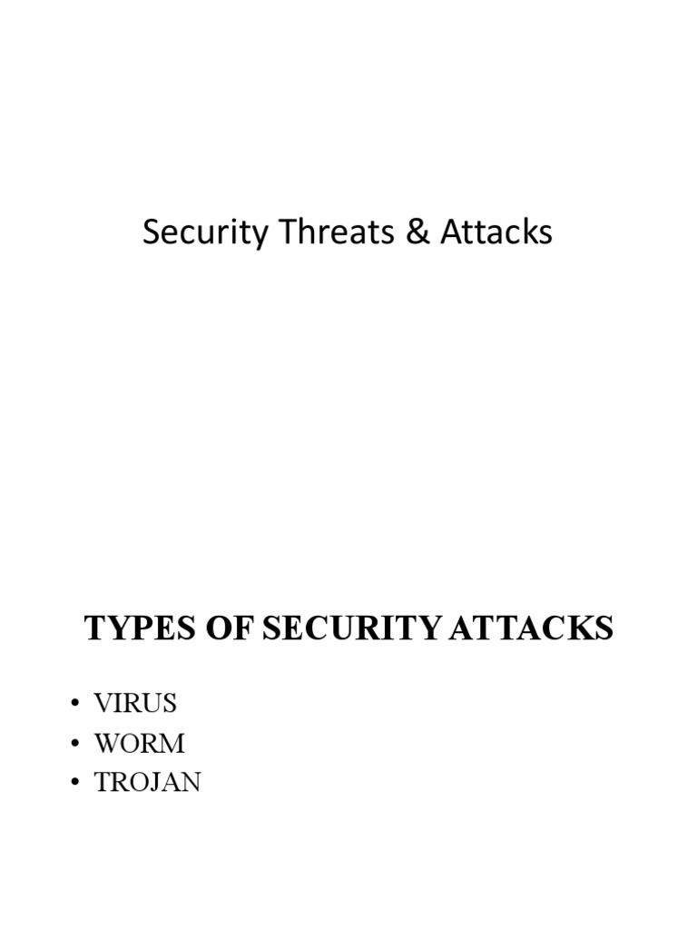 Types of Computer Security Threats | PDF | Computer Virus | Denial Of ...