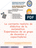 La Corriente Realista de Didáctica de La Matemática.