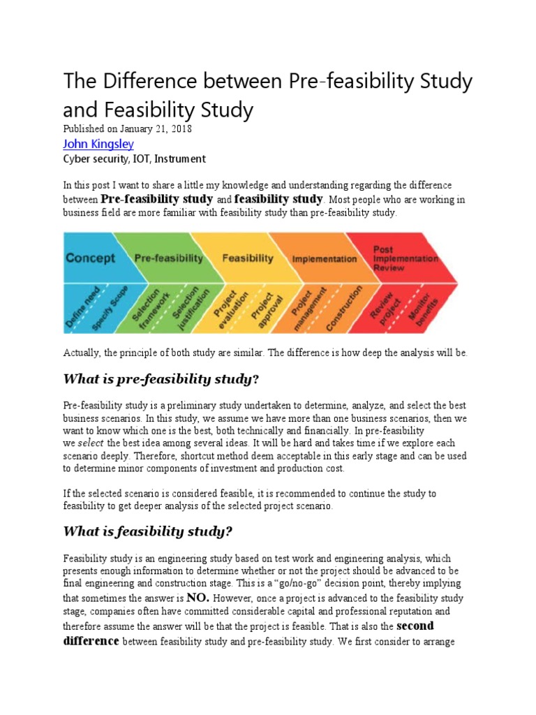 Pre-feasibility vs Feasibility Study Explained | PDF | Feasibility ...