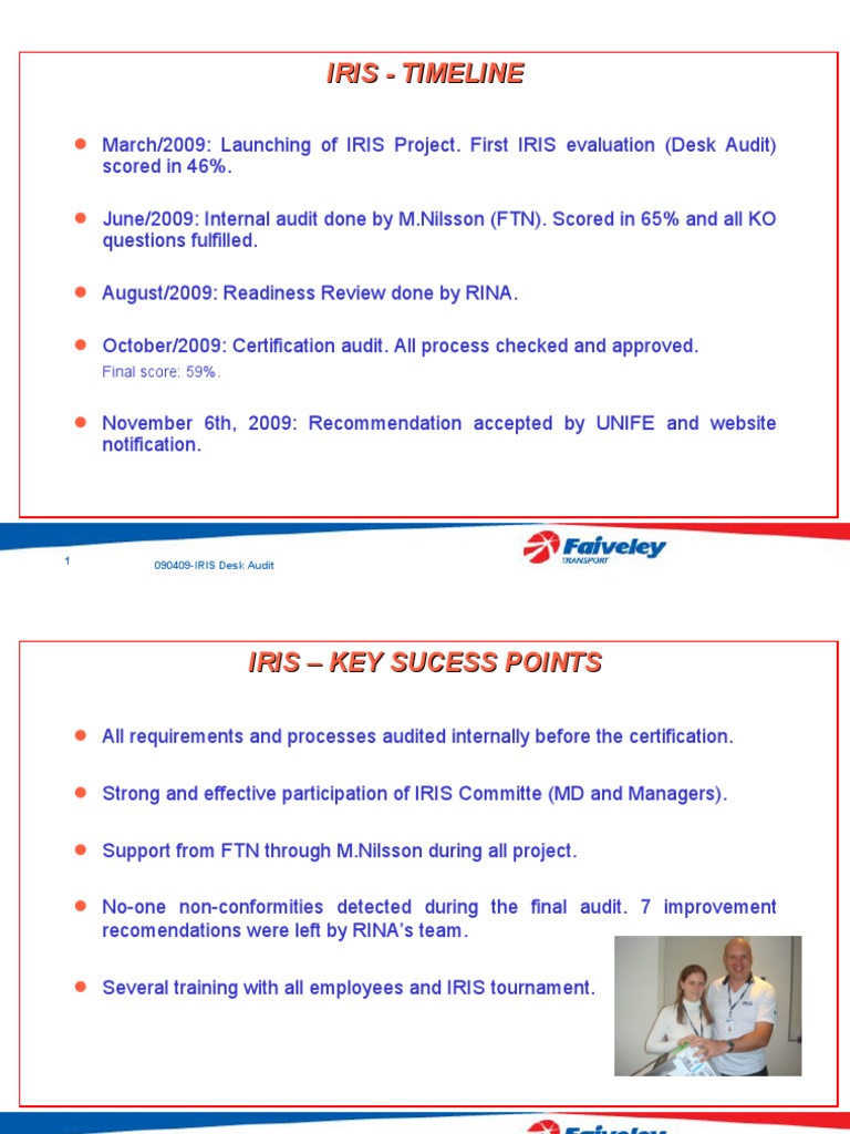 IRIS Desk Audit Overview and Outcomes | PDF